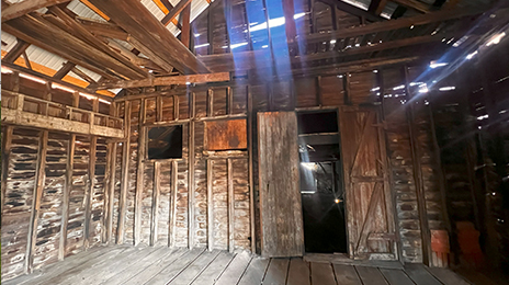 Inside the former Pennsylvania Railroad Freight House in Worthington, Ohio, we are hard at work shoring up the structure in preparation for its eventual restoration.